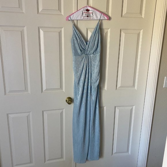 Aidan by Aidan Mattox Pleated Gown - Picture 4 of 6